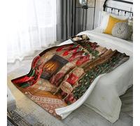 Plaid 3D Bleu Clair Chien Mignon de Dessin animé 200x230cm,Couverture Douce et Chaude,Impression Style d'illustration Simple Numérique Haute Définition,Décoration Naturelle pour Lit ou Canapé