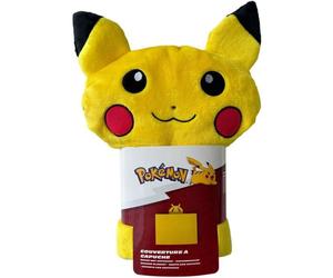 Plaid à capuche 3D - POKEMON - Pikachu - 120 x 150 cm - Ultra doux - Design coloré