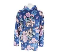 Plaid À Capuche Polaire Enfant Lilo Stitch Disney - Sweat Plaid 3 - 6 Ans (Taille Taille Unique,Couleur Bleu)
