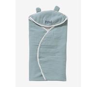 Plaid à capuche pour siège-auto coque vert céladon TU