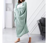 Plaid À Capuche Uni 165x115 Cm Vert