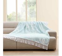Plaid à franges 125 x 150 cm - Coton/Polyester Imprimé Hera
