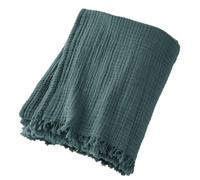 Plaid à Franges 180x220 cm Gaze de Coton Canard