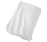 Plaid à Franges 180x220 cm Gaze de Coton Chantilly