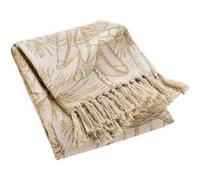 Plaid à Franges Imprimé "Dune" 125x150cm Naturel G