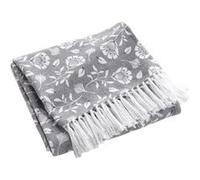 Douceur d'Intérieur, Plaid à Franges (125 x 150 cm) Flavie, Coton/Polyester Imprimé