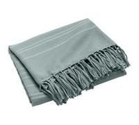Douceur d'Intérieur Plaid Lilia 180 x 220 cm 100% coton Sauge, franges