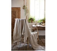 Plaid à franges nid d'abeille ""Gabin"" toutes dimensions - Gabin Pampa - 130 x 160 cm