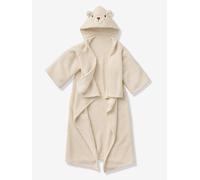 Plaid à manches et capuche Ours écru 10/12A