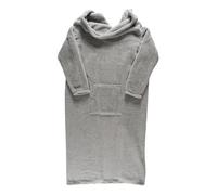 HOME DECO FACTORY - TX0330 Plaid à Manches Longues Ultra-Douillet - Col Châle Ample - Poche Ventrale Pratique - Conçu pour Se Blottir et Se Détendre - Taille Unique - Couleur Gris Clair