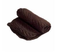 Plaid à motifs chevron chocolat 130x170