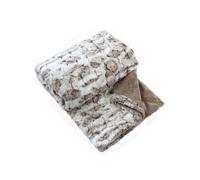- Plaid à poils doux LENVIK - 125 x 150 cm - Taupe - LENVIK