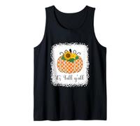 Plaid Amusant d'halloween Citrouille Buffle Orange It's Fall Y'all Débardeur