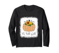 Plaid Amusant d'halloween Citrouille Buffle Orange It's Fall Y'all Manche Longue