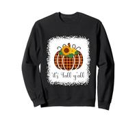 Plaid Amusant d'halloween Citrouille Buffle Orange It's Fall Y'all Sweatshirt