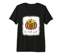 Plaid Amusant d'halloween Citrouille Buffle Orange It's Fall Y'all T-Shirt Haut de Gamme