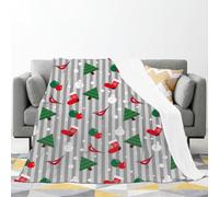 Plaid Animal Vert Gris Plaid Enfant Jeté de Canapé Flanelle et Laine Agneau Blanket Conception Recto Verso Couverture Mou Couvre Canape Soins Faciles Couverture Polaire Lavable Plaide 150x180cm