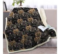Plaid Animaux Noirs Mignons Plaid Enfant Jeté de Canapé Flanelle et Laine Agneau Blanket Conception Recto Verso Couverture Mou Couvre Canape Soins Faciles Couverture Polaire Lavable Plaide 100x130cm