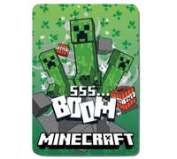 Plaid - ARLIS - Minecraft - Couverture polaire douce - 100x140 cm - Vert