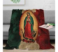 Plaid Art Religieux 3D Imprimé Microfibre Doux Décor Maison Couverture Vierge Sofa Lit Idée Cadeau 40x50(100x130cm)