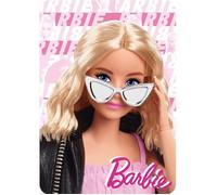 Plaid - BARBIE - 100 x 140 cm - Polaire - Rose - Enfant