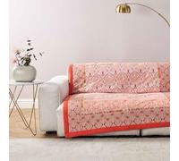 Plaid bassetti kerala o1 orange rouge dimensions 135x190 cm en coton rembourr