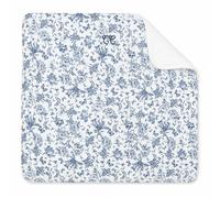 Plaid bébé réversible imprimé Toile de Jouy Bleu