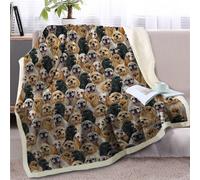 Plaid Beige Noir Animal Jeté de Canapé Flanelle et Laine Agneau Plaid Enfant Conception Recto Verso Couverture Canapé Mou Couvre Canape Soins Faciles Couverture Été Lavable Blanket 80x150cm