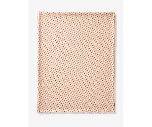 Plaid bi-matière LOVELY LÉO rose imprimé 75X100