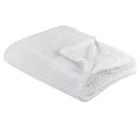 Plaid Blanc 150 x 200 cm Couvre-Lit Très Doux Haute Qualité pour Chambre Cosy Bj