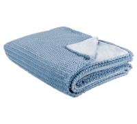 Plaid Bleu 150 x 200 cm Couvre-Lit Très Doux Haute Qualité pour Chambre Cosy Bja