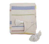 Plaid Bloomingville PONTINO Naturel Rayures Multicolores 160x130 Cm