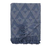 Plaid Bloomingville UDINE Bleu À Motifs 160x130 Cm