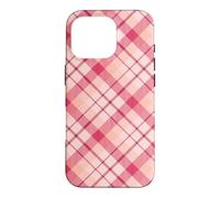 Plaid Buffalo Rose Pastel Damier Vintage Mignon Girly Coque pour iPhone 16 Pro