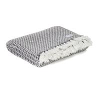 Plaid cachemire et laine gris foncé