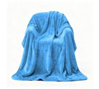 Plaid Canapé 125 x 180 cm Doux et Chaud Couverture en Polaire Polyvalente pour Printemps Automne Canapé Ou Lit, Bleu
