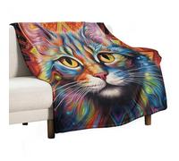 Plaid Canape Chaton Couverture Polaire Enfant Chat Super Douce Et Moelleuse Couverture Et Chaude pour Enfants Adultes Voyage/Simple pour Femmes Filles Grad Cadeaux 130x150cm