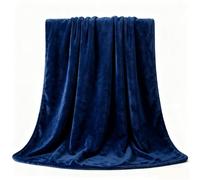 Plaid Canape Couverture Polaire 70 x 150 cm Flanelle Doux et Chaude Plaid Chaud Hiver Polyvalente pour Printemps Automne Canapé Ou Lit, Bleu Foncé