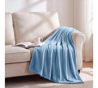 Plaid Canape Couverture Polaire 70 x 165 cm Doux et Chaud Plaid Chaud Hiver Toutes Saisons pour Printemps Automne Canapé Ou Lit, Bleu