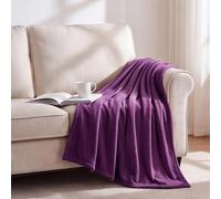 Plaid Canape Couverture Polaire 85 x 130 cm Doux et Chaud Plaid Chaud Hiver Toutes Saisons pour Printemps Automne Canapé Ou Lit, Pourpre