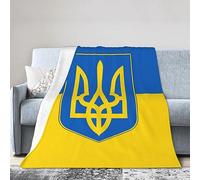 Plaid Canape Drapeau Ukrainien, Couverture Plaid Moelleuses Jete De Canape Doux Couvre Lit pour Pièces Chambre Lit 125X150cm