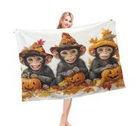 Plaid Canapés Chute des Babouins Comfort Jeté De Canapé Polaire Doux Couverture Lit pour Chaises Voyages Divans