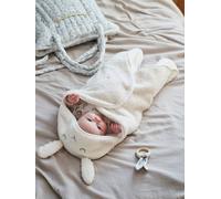 Plaid chancelière bébé en peluche, doublé jersey ivoire TU