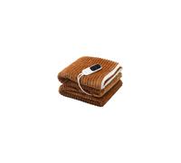 Plaid Chauffant 180x130 - 140w - 9 Temp 29/45â°c - Auto-off - Rã©versible Sherpa/flanelle - Lavable Machine 30â°c - Caramel Terraillon
