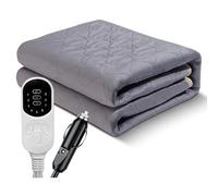 Plaid Chauffant Nomade,Heating Blanket Couverture chauffante for voiture 12 V, 9 niveaux de chauffage, idéale for les voyages en plein air, le camping, 70 x 180 cm/120 150 cm/50 cm(70x180 B)