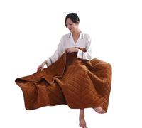 Plaid Chauffant Poncho, Couverture chauffante électrique portable USB 3 vitesses, châle chauffant, tapis de lit for la maison et le bureau(Brown,100X140CM zipper)