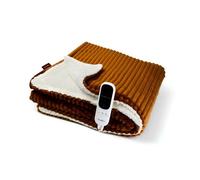 Terraillon Plaid chauffant KOOMY 180x130 cm 140W 9 temp. 29–45°C Auto-off réversible Caramel