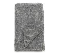 - Jeté de canapé en polyester chenille Ally 170 x 130 cm gris foncé