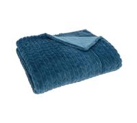 Amadeus - Plaid Chevron Bleu Nuit 130x170 Unique Multicolore 144203