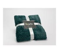 Plaid chevron 130x170 émeraude - - Vert - Polyester